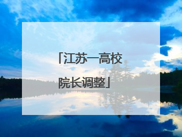 江苏一高校院长调整