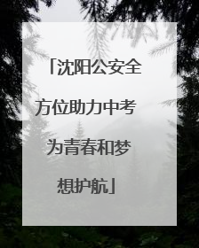 沈阳公安全方位助力中考 为青春和梦想护航
