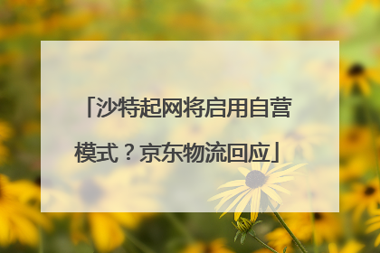 沙特起网将启用自营模式？京东物流回应