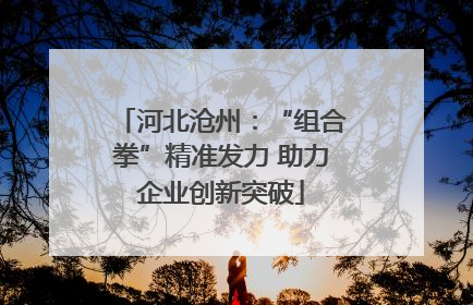 河北沧州：“组合拳”精准发力 助力企业创新突破