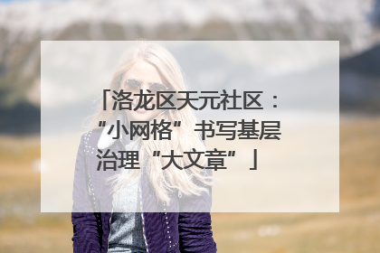洛龙区天元社区：“小网格”书写基层治理“大文章”
