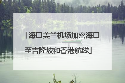 海口美兰机场加密海口至吉隆坡和香港航线