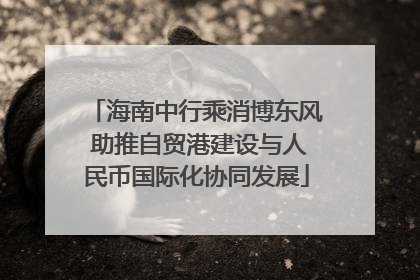 海南中行乘消博东风 助推自贸港建设与人民币国际化协同发展