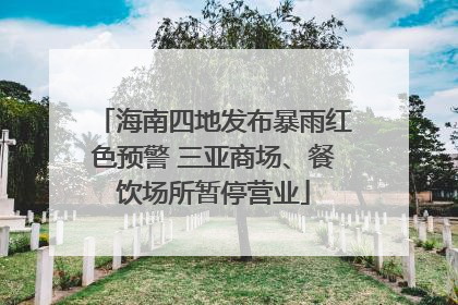 海南四地发布暴雨红色预警 三亚商场、餐饮场所暂停营业