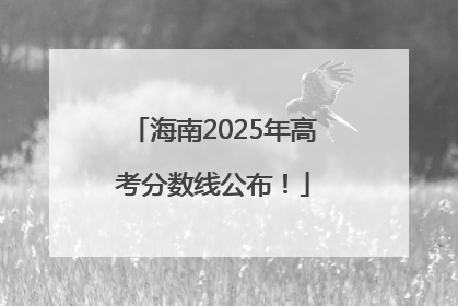 海南2025年高考分数线公布！