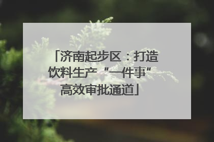 济南起步区：打造饮料生产“一件事”高效审批通道