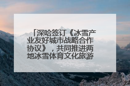 深哈签订《冰雪产业友好城市战略合作协议》，共同推进两地冰雪体育文化旅游高质量发展