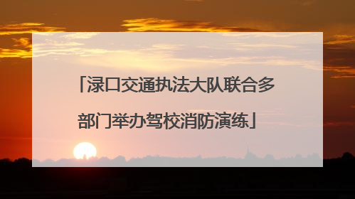 渌口交通执法大队联合多部门举办驾校消防演练