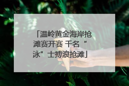 温岭黄金海岸抢滩赛开赛 千名“泳”士搏浪抢滩