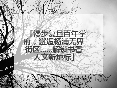 漫步复旦百年学府，邂逅杨浦无界街区……解锁书香人文新地标