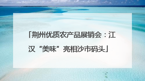 荆州优质农产品展销会：江汉“美味”亮相沙市码头