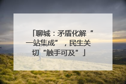聊城:矛盾化解“一站集成”,民生关切“触手可及”