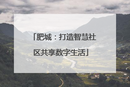 肥城：打造智慧社区共享数字生活