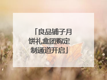 良品铺子月饼礼盒团购定制通道开启