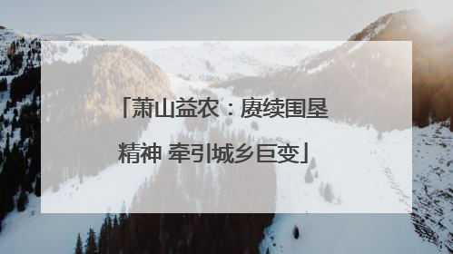萧山益农：赓续围垦精神 牵引城乡巨变