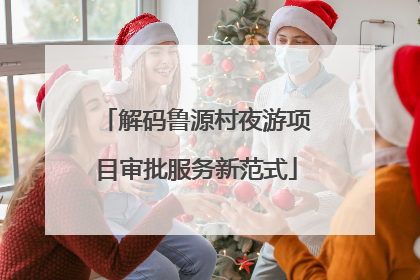 解码鲁源村夜游项目审批服务新范式