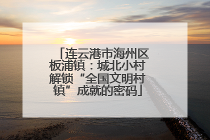 连云港市海州区板浦镇：城北小村解锁“全国文明村镇”成就的密码