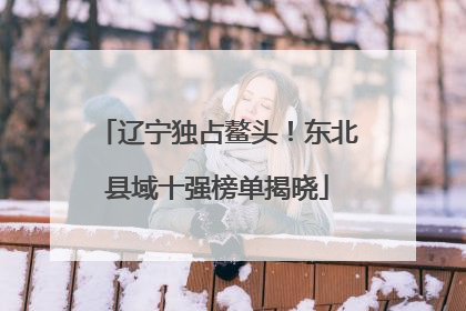 辽宁独占鳌头！东北县域十强榜单揭晓