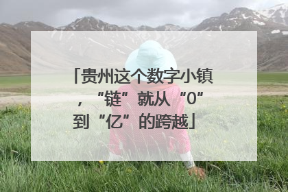 贵州这个数字小镇，“链”就从“0”到“亿”的跨越