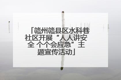 赣州赣县区水科巷社区开展“人人讲安全 个个会应急”主题宣传活动