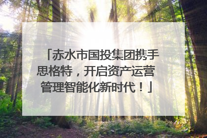 赤水市国投集团携手思格特，开启资产运营管理智能化新时代！
