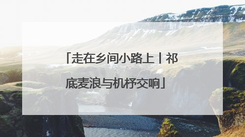 走在乡间小路上丨祁底麦浪与机杼交响
