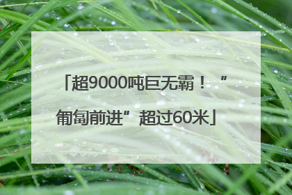 超9000吨巨无霸！“匍匐前进”超过60米