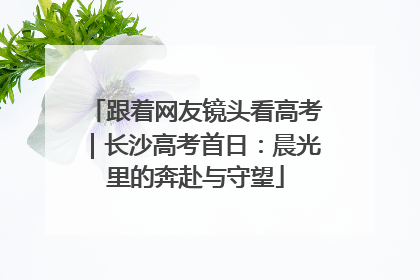 跟着网友镜头看高考｜长沙高考首日：晨光里的奔赴与守望