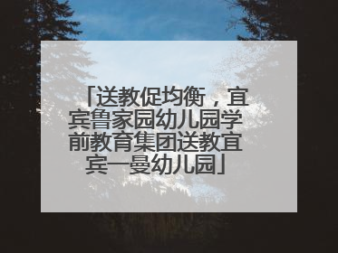 送教促均衡，宜宾鲁家园幼儿园学前教育集团送教宜宾一曼幼儿园
