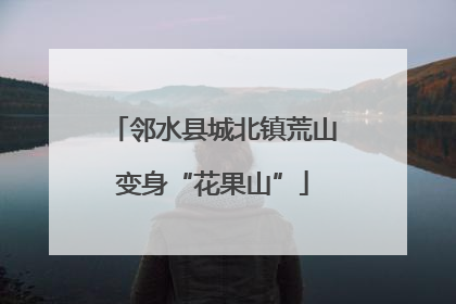 邻水县城北镇荒山变身“花果山”