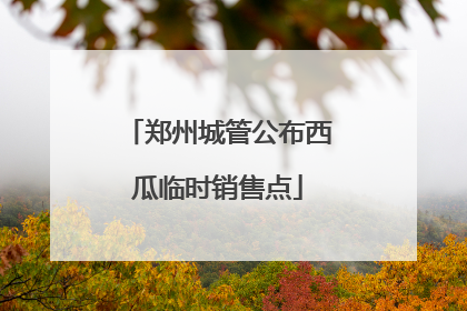 郑州城管公布西瓜临时销售点