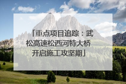 重点项目追踪：武松高速松西河特大桥开启施工攻坚期