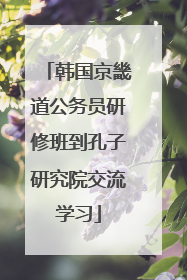 韩国京畿道公务员研修班到孔子研究院交流学习