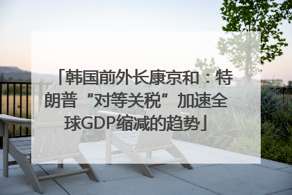 韩国前外长康京和：特朗普“对等关税”加速全球GDP缩减的趋势
