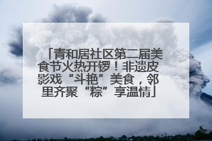 青和居社区第二届美食节火热开锣！非遗皮影戏“斗艳”美食，邻里齐聚“粽”享温情