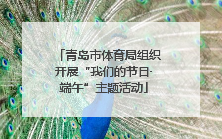 青岛市体育局组织开展“我们的节日·端午”主题活动
