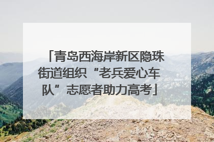 青岛西海岸新区隐珠街道组织“老兵爱心车队”志愿者助力高考