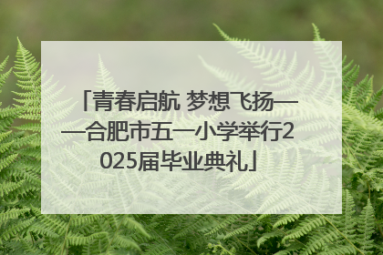 青春启航 梦想飞扬——合肥市五一小学举行2025届毕业典礼