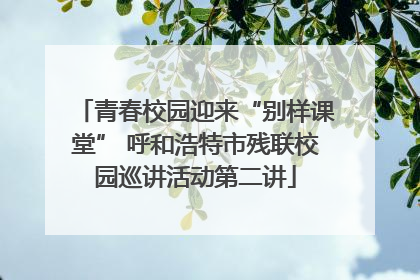 青春校园迎来“别样课堂” 呼和浩特市残联校园巡讲活动第二讲