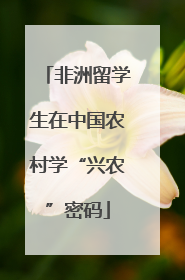 非洲留学生在中国农村学“兴农”密码