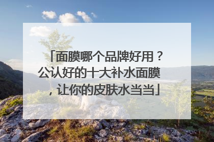 面膜哪个品牌好用？公认好的十大补水面膜，让你的皮肤水当当