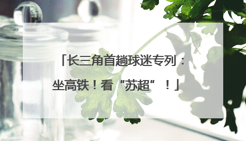 长三角首趟球迷专列：坐高铁！看“苏超”！
