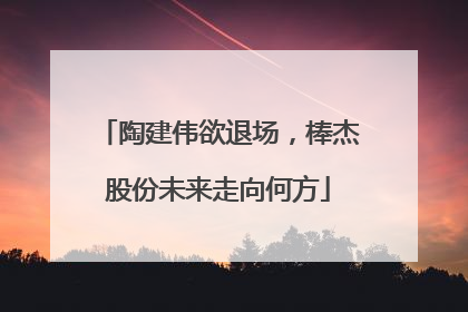 陶建伟欲退场，棒杰股份未来走向何方