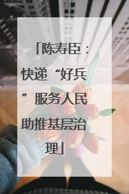 陈寿臣：快递“好兵”服务人民助推基层治理