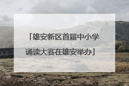 雄安新区首届中小学诵读大赛在雄安举办