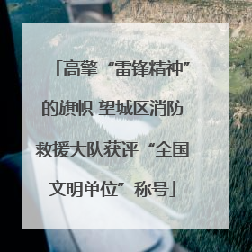 高擎“雷锋精神”的旗帜 望城区消防救援大队获评“全国文明单位”称号
