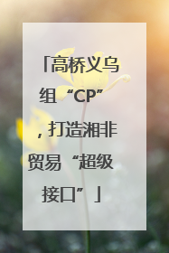 高桥义乌组“CP”，打造湘非贸易“超级接口”