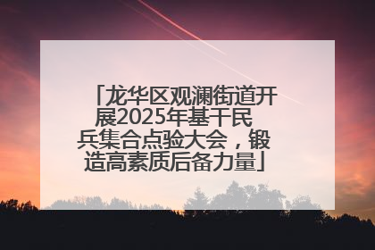 龙华区观澜街道开展2025年基干民兵集合点验大会，锻造高素质后备力量