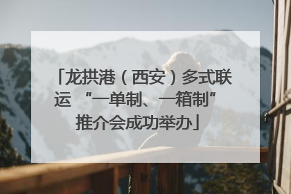 龙拱港（西安）多式联运 “一单制、一箱制” 推介会成功举办