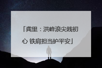 龚里：洪峰浪尖践初心 铁肩担当护平安